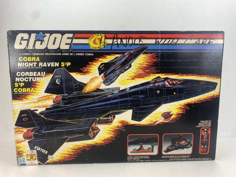 Night Raven 1986 G.I. JOE COBRA  Original 100% COMPLETE Canadian Box  Fridge Off
