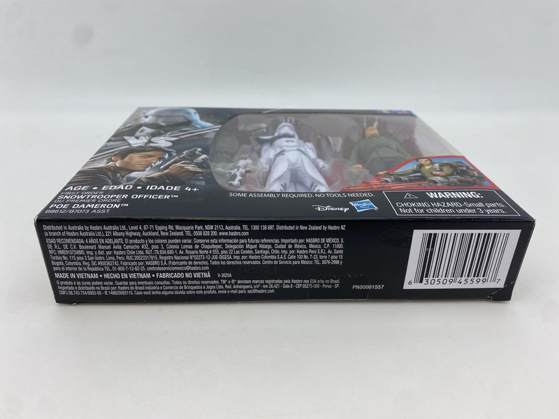 Star Wars First Order Snowtrooper Officer vs Poe Dameron 3.75"  2 Pack 2016 New