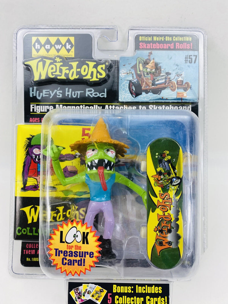 HAWK Retro Weird-Ohs Carded Figure With 5 Collector Cards #57 Huey`s Hut Rod