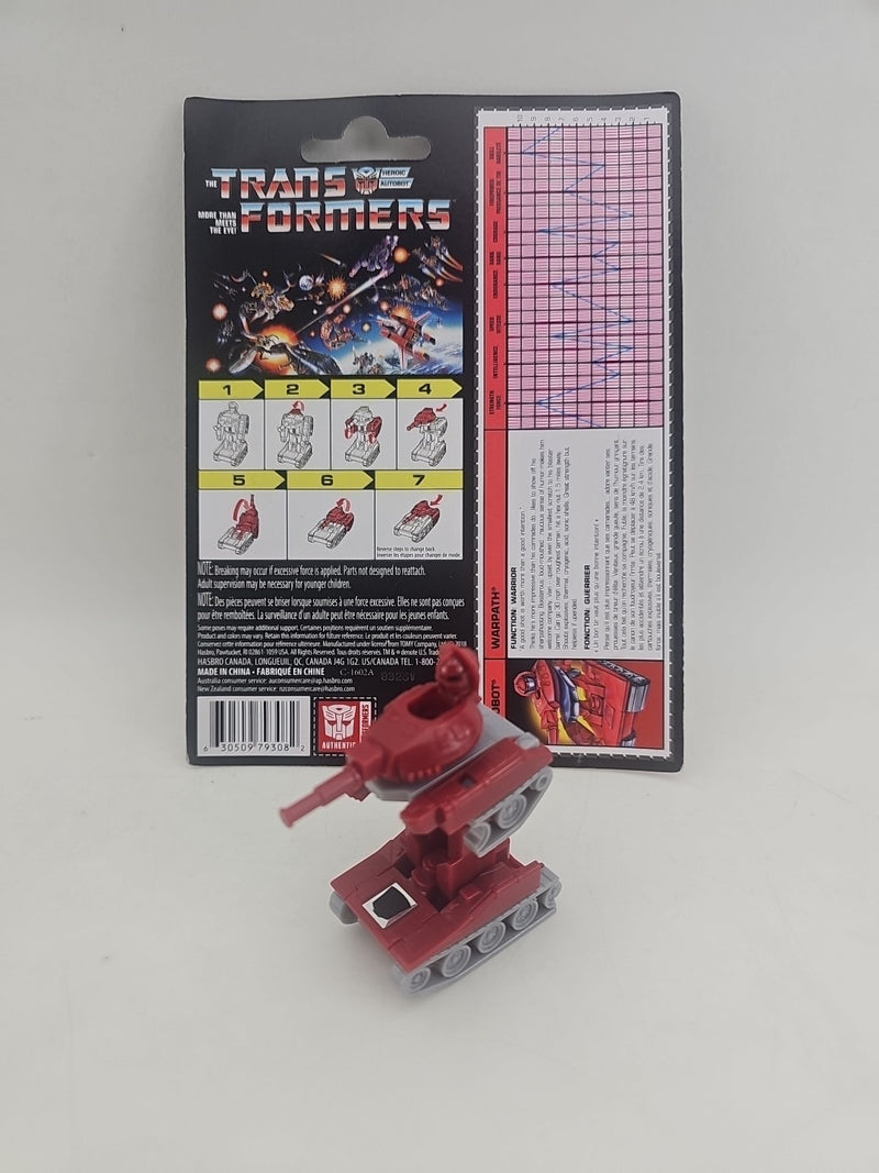 Transformers G1 Autobot Warpath Minicar Tank Mini w/Card