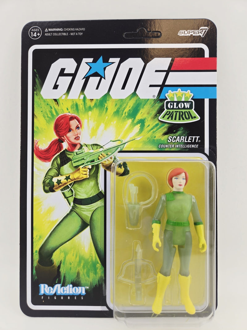 G.I. Joe Scarlett Glow Patrol Glow-in-the-Dark ReAction 3.75” Action Figure