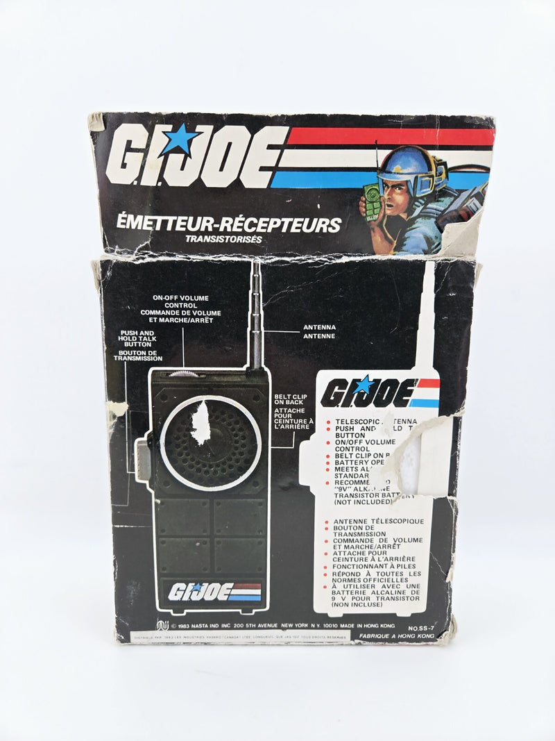 2 Solid State Walkie Talkies G.I Joe 1985 Vintage Action Accessory Clean