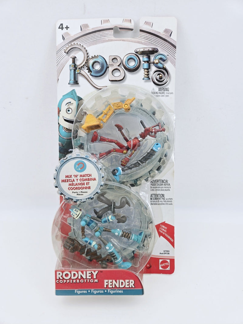 Robots Movie 3.75" Mix n' Match RODNEY & FENDER Action Figures MOC Mattel 2004