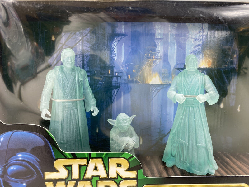 STAR WARS  Jedi Spirits 3 Pack Action Figure POTF Set CASE FRESH CAD Hasbro 1998
