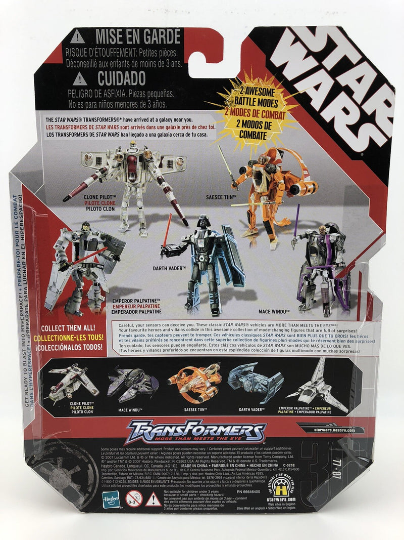Star Wars Transformers Crossover Saesee Tiin Jedi Starfighter 2007 Hasbro