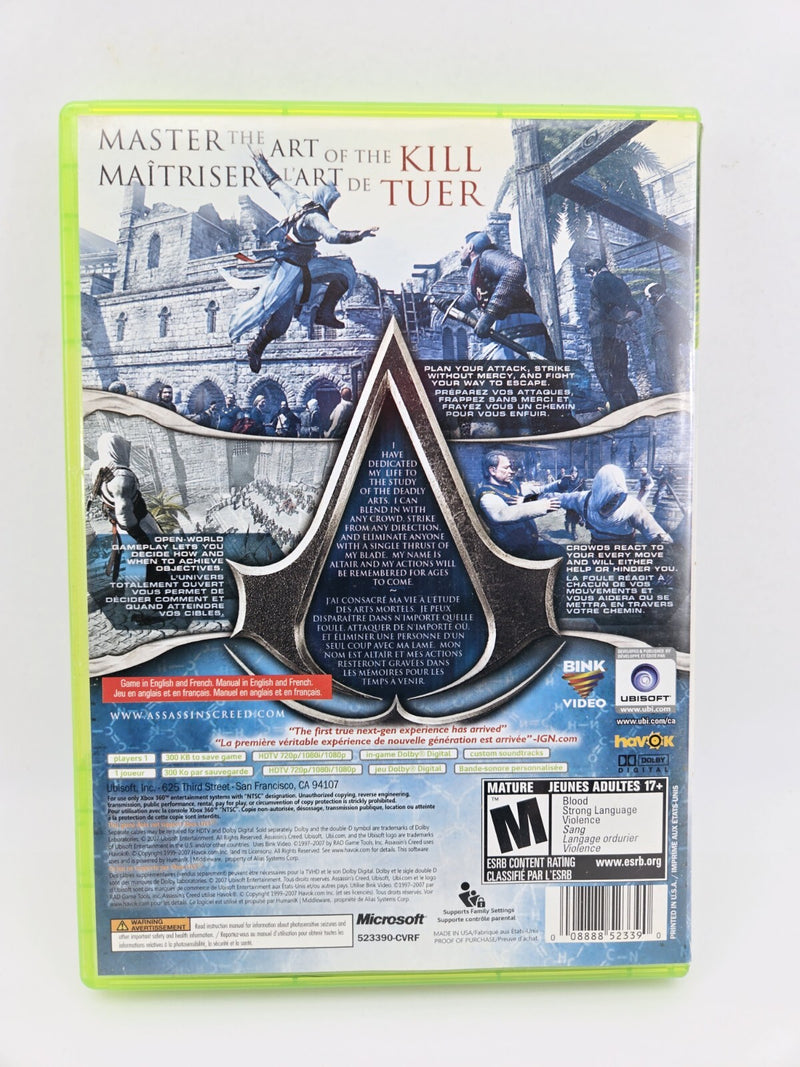 Xbox 360 Cib Complete In Box Tested And Working Assassins Creed The 1st One !