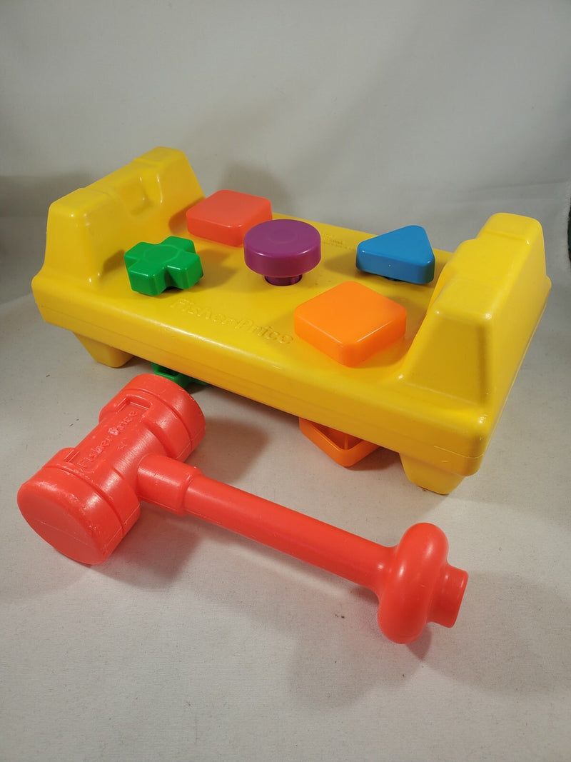 Vintage Fisher-Price Tap 'n Turn Bench #2305 1988 Complete