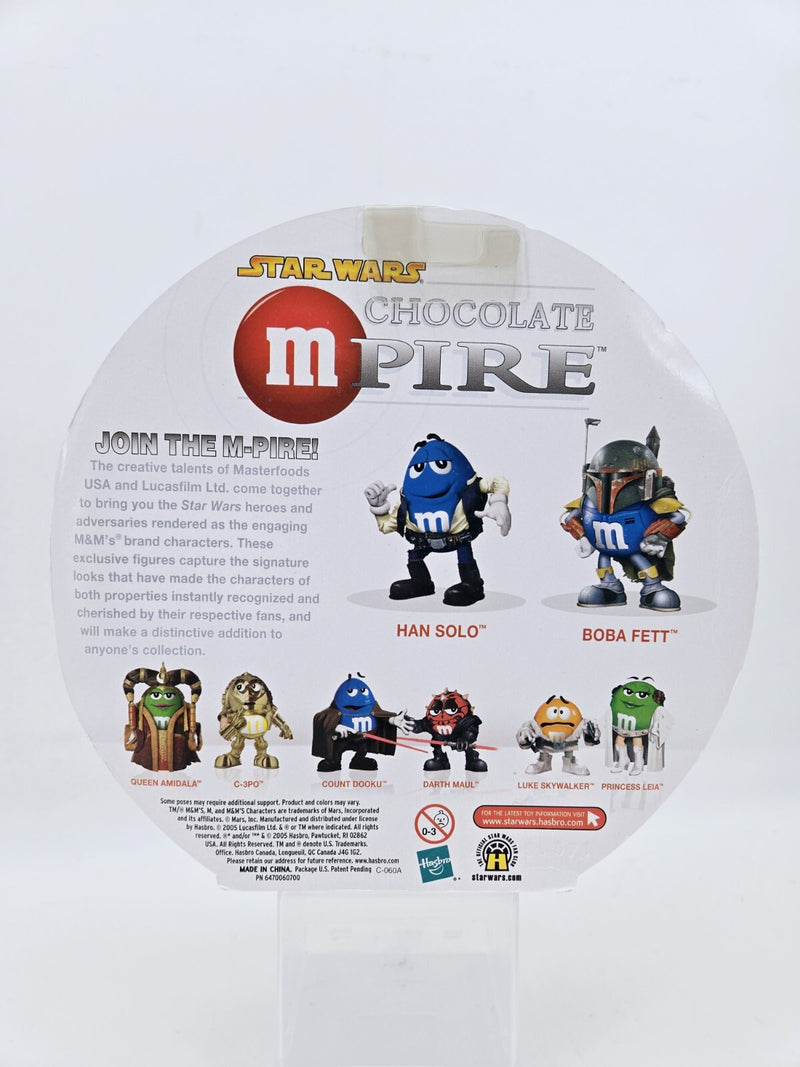 Star Wars Chocolate Mpire Han Solo & Boba Fett Figure Set M&M's Hasbro 2005