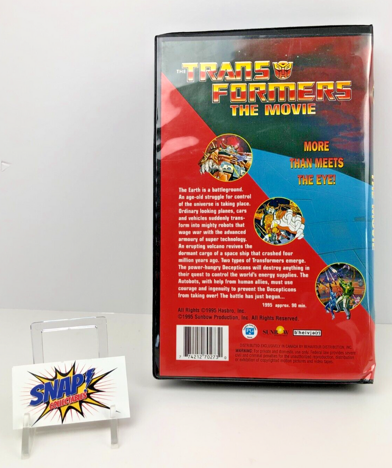 Transformers the Movie - Transformers - 1998 Sunbow Entertainment -VHS See Photo