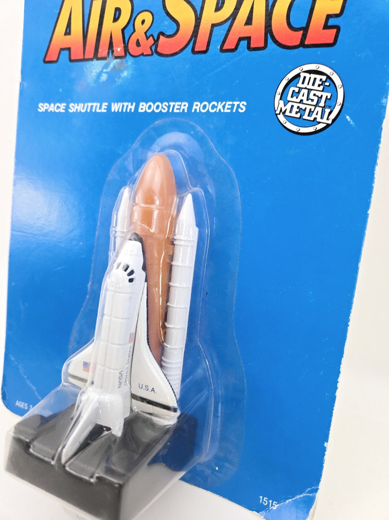 Vintage 1990 ERTL Air & Space Shuttle With Booster Rockets Die-Cast Metal