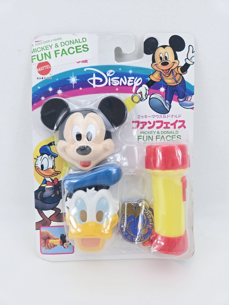 Disney Mickey Mouse and Donald Duck Fun Faces RARE JAPANESE GRAIL 1988 Vintage