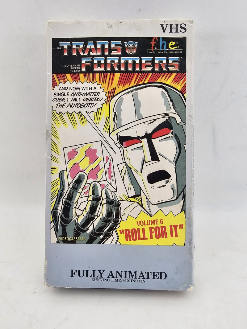 Vintage Transformers VHS Tape Vol 6 Roll For It FHE F.H.E. Big Box 1984