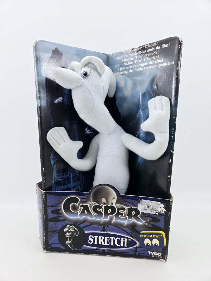 CASPER 12" Stretch Plush Toy Night Glow Eyes Tyco 1994