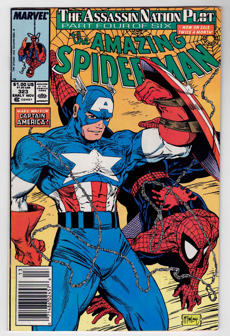 The Amazing Spider-Man #323 1989 Marvel Comics 1st App. Solo McFarlane Cover