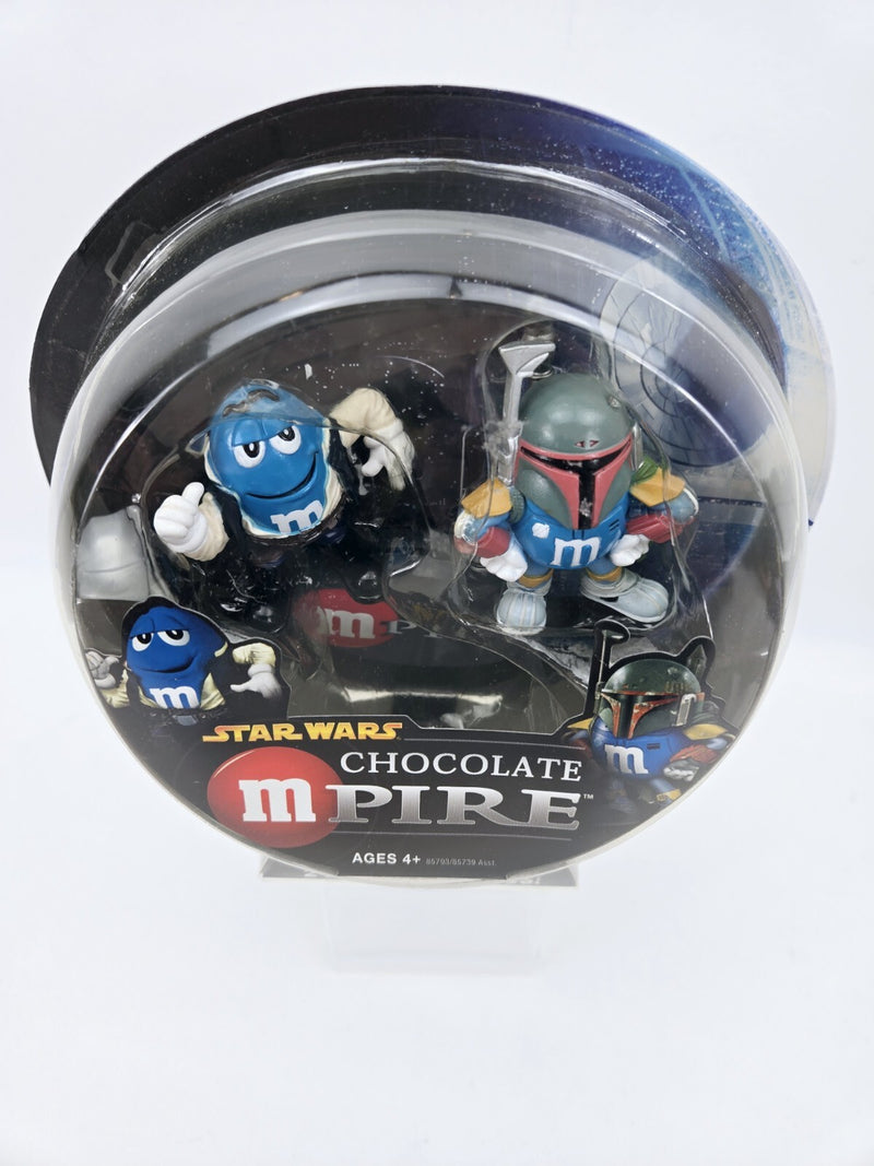 Star Wars Chocolate Mpire Han Solo & Boba Fett Figure Set M&M's Hasbro 2005