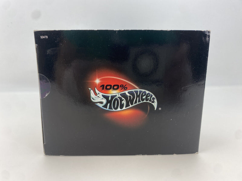 100% Hot Wheels "Customized VW Drag Bus" Black w/ Flames In Box 2000 Mattel