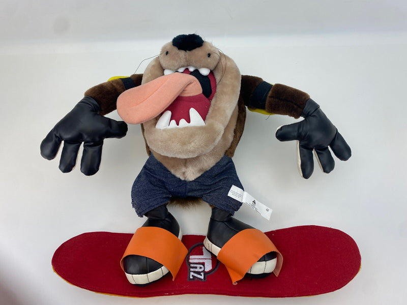 Play By Play Looney Tunes Taz Snowboarder Soft Toy Plush Space Jam 2000 Rare