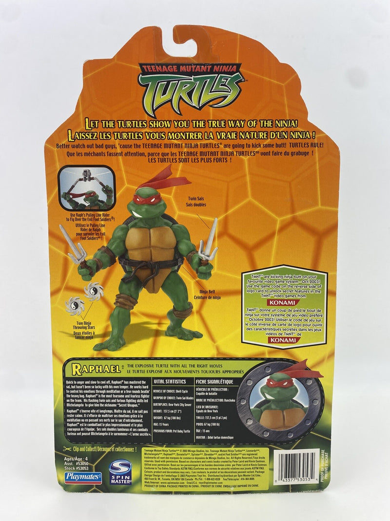 2003 Playmates Teenage Mutant Ninja Turtles Raphael Factory Sealed NOT REISSUE