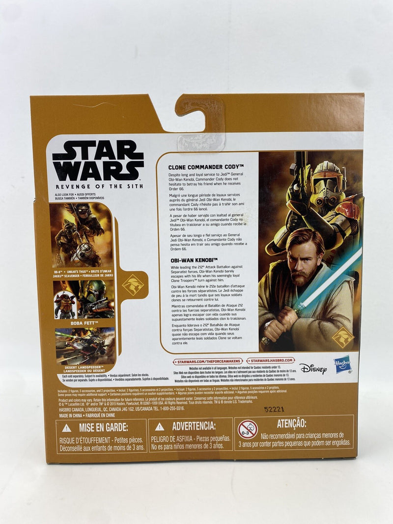Hasbro Star Wars 2015 Clone Commander Cody Obi Wan Kenobi 4" Figures NEW
