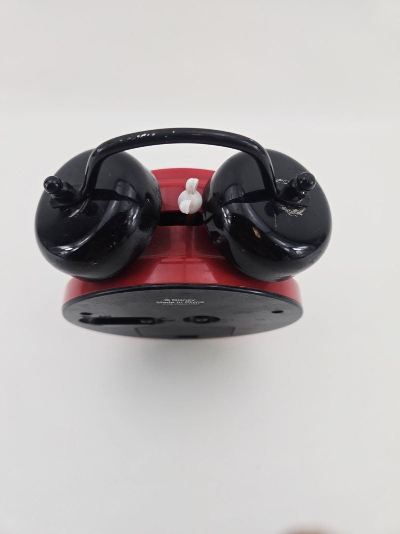 Disney Mickey Mouse W/ Bells hand & Feet Working  Alarm Battery Clock