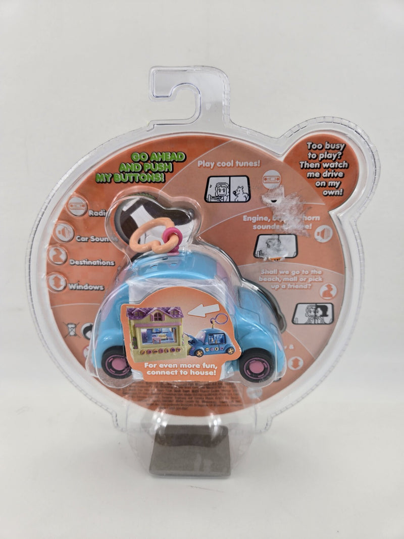VTG Pixel Chix Road Trippin Blue Car Pink Wheels Keychain Girl 2005 - Limited!