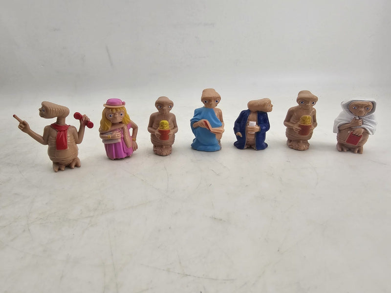 Vintage E.T. Extra Terrestrial 2" PVC Figure 1982 LJN Toys 80s lot of 7
