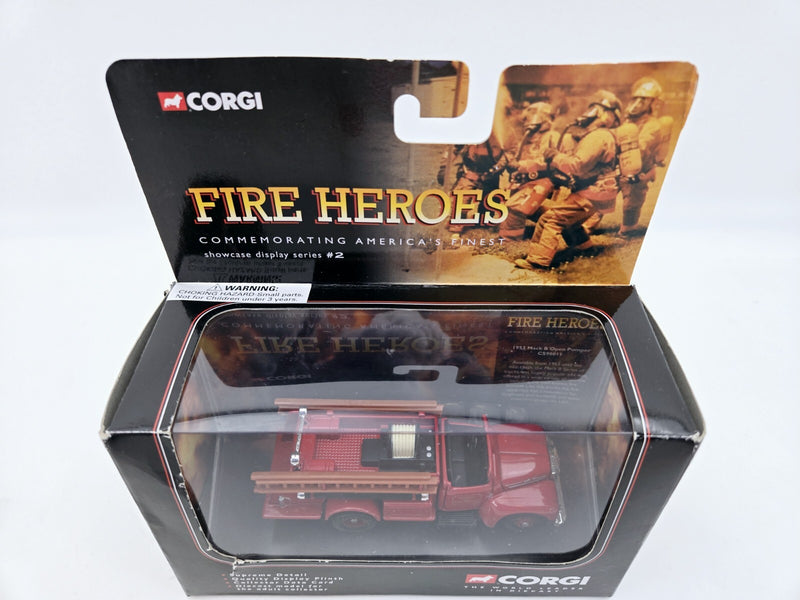 2001 Corgi Fire Heroes Mack B Open Pumper CS90011 Boston Fire Dept  RB25