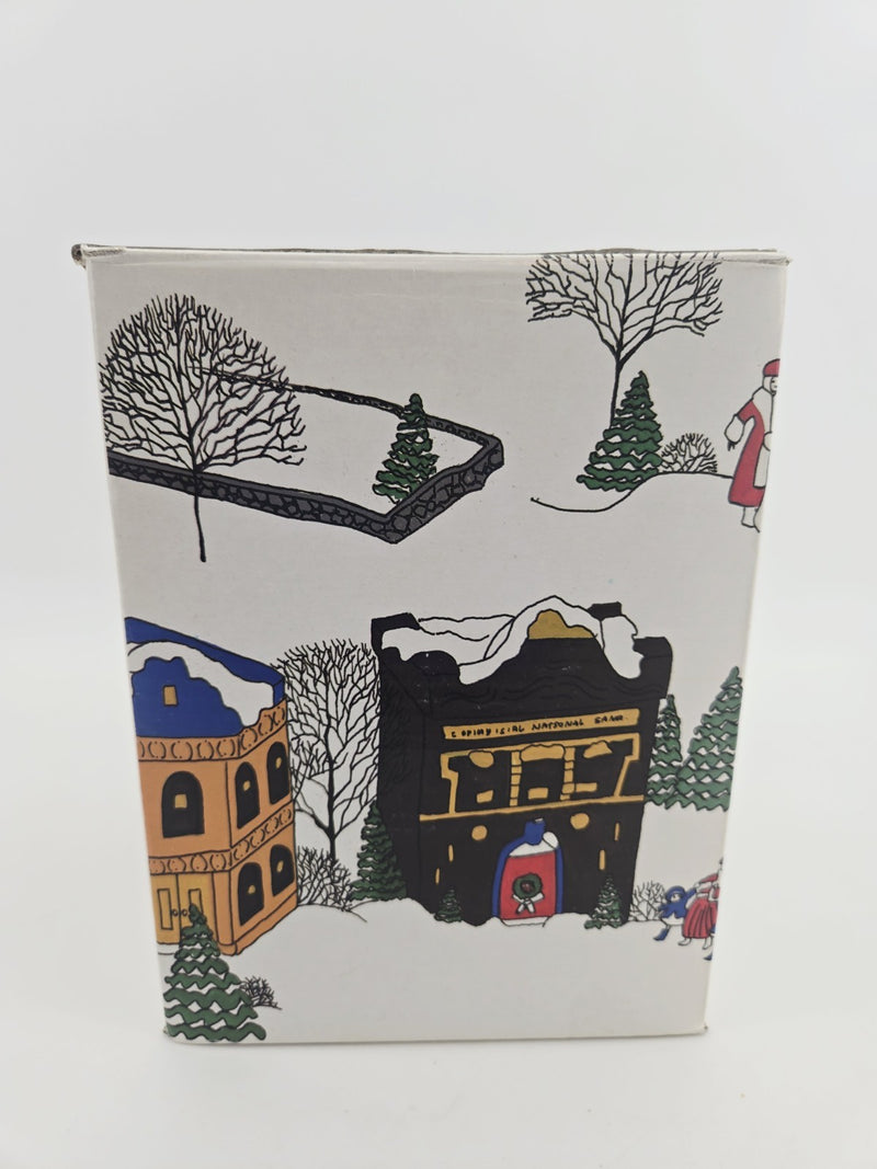 Illuminated Handpainted Porcelain Little Village CHURCH 1990 EPI INTL