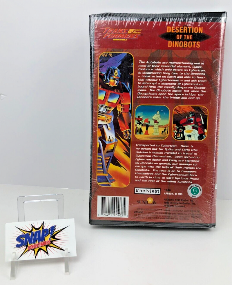 Desertion of the Dinobots - Transformers - 1998 Sunbow Entertainment - VHS