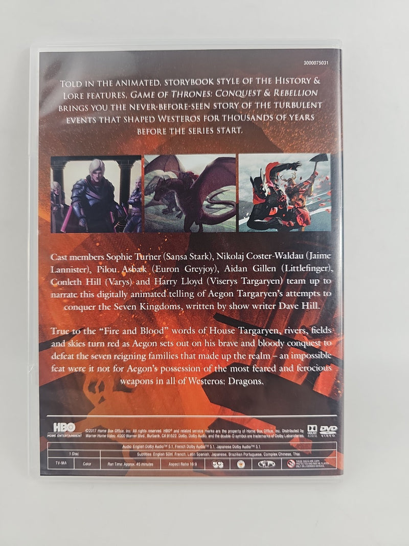 Game Of Thrones Conquest And Rebellion DVD, Animated History Of The 7 Kingdoms