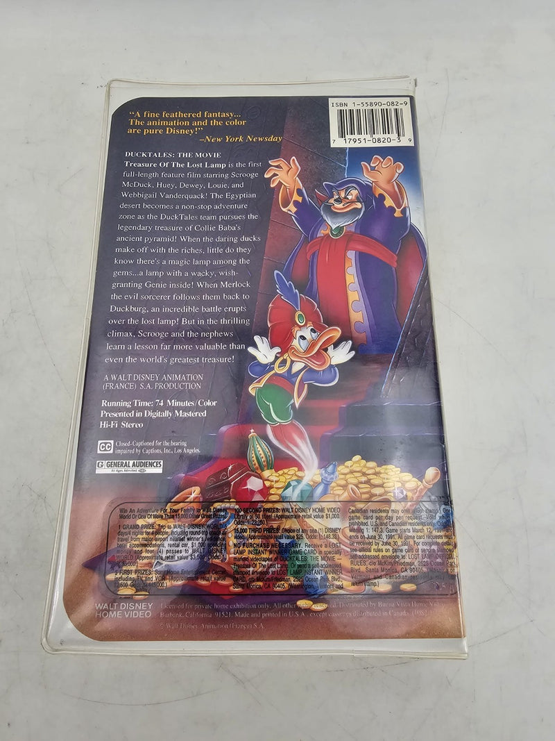 Ducktales The Movie: Treasure of the Lost Lamp - VHS - Nice Condition!