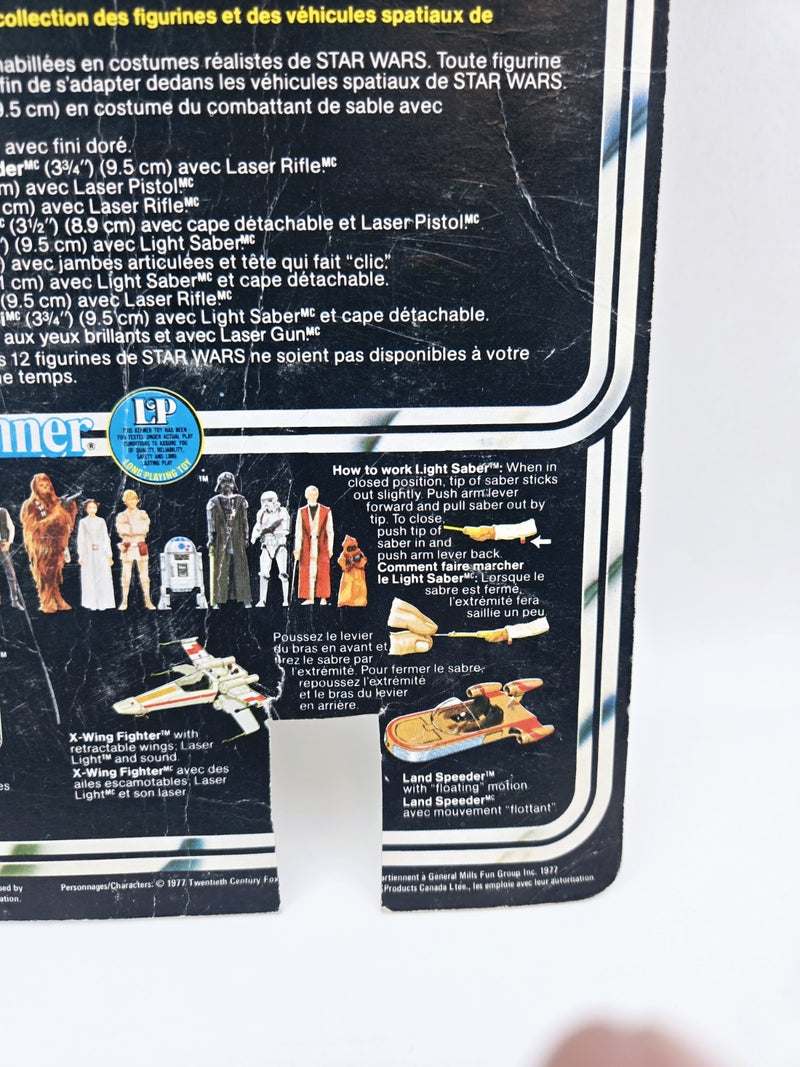 STAR WARS GDE SAND PEOPLE TUSKEN RAIDER KENNER CANADA CANADIAN 1977 12 BACK CARD