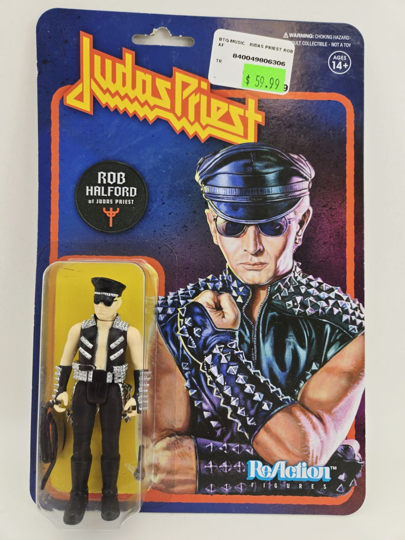 Super 7 ReAction JUDAS PRIEST ROB 3.75" Figure New Sealed
