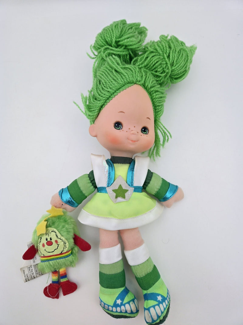 Vintage Mattel Hallmark Rainbow Brite Patty O'Green Doll & Lucky Sprite 1983