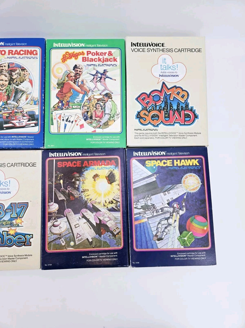 Lot of 10 Intellivision Video Games In Box Vintage Lot #1