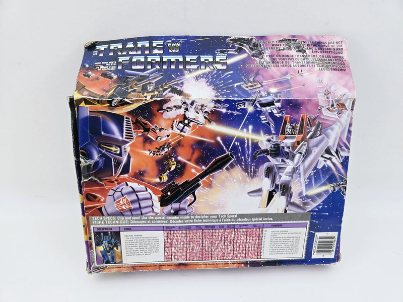 Dirge 1985 G1 TRANSFORMERS Vintage 100% COMPLETE CANADIAN BOX INSTRUCTIONS AUTH