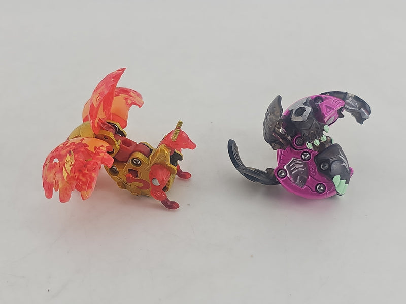 Bakugan Evolutions Black Darkus Wrath & Elemental Red Pyrus True Metal