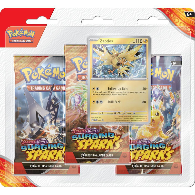 Pokemon Trading Card Game: Scarlet and Violet Surging Sparks Three Booster Blister
