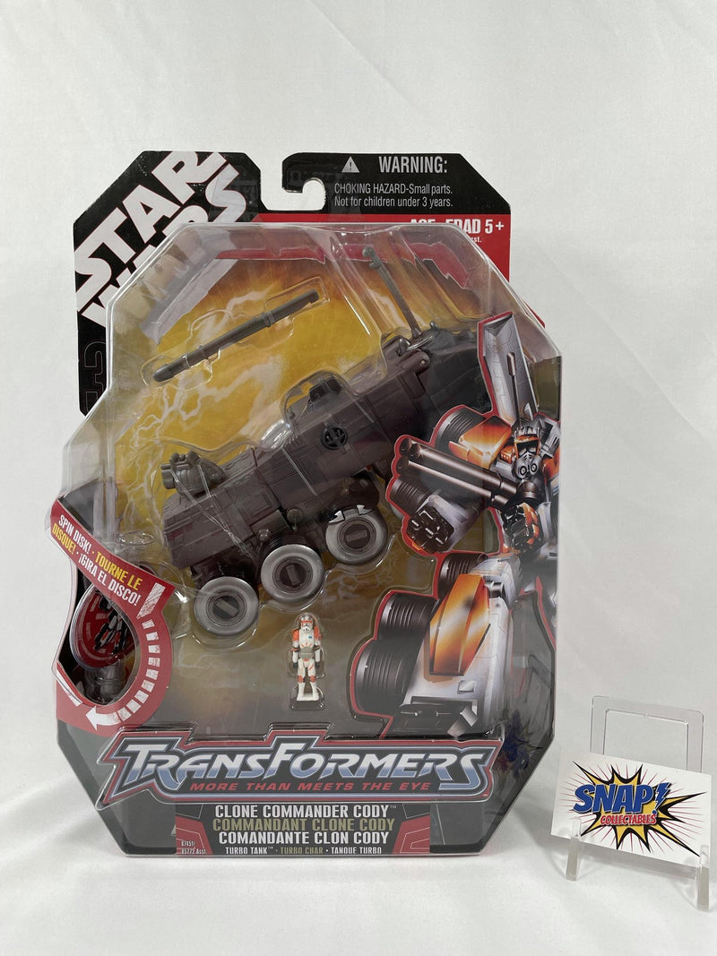 Star Wars - Transformers - Clone Commander Cody / Turbo Tank - 2006 BNIB (Bilingual Card)