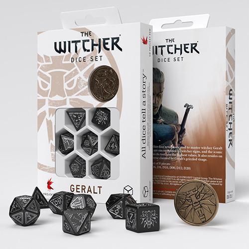 WITCHER DICE SET GERALT SILVER SWORD