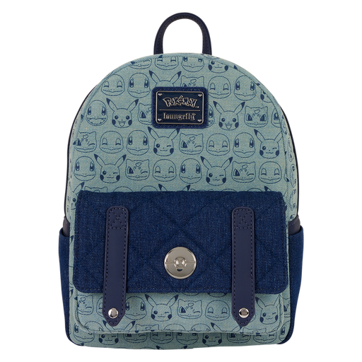 Pokémon Faux Denim All-Over Print Mini Backpack, , hi-res.png