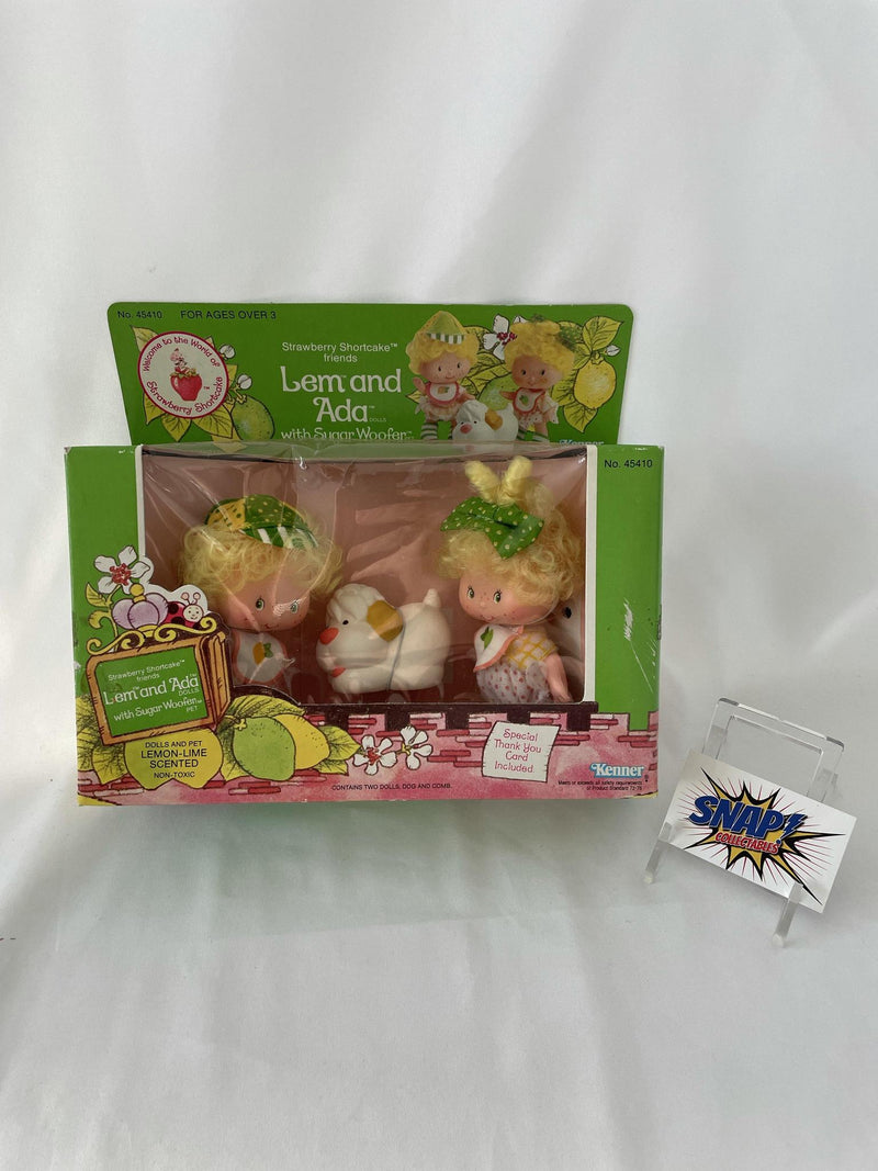 Lem and Ada with Sugar Woofen Pet - Strawberry Shortcake - 1983 Kenner 45410