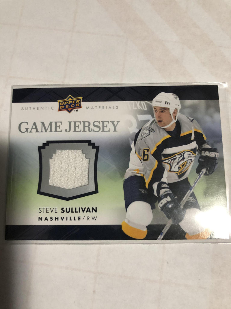 2007-08 Upper Deck Game Jerseys #GJ2SS Steve Sullivan