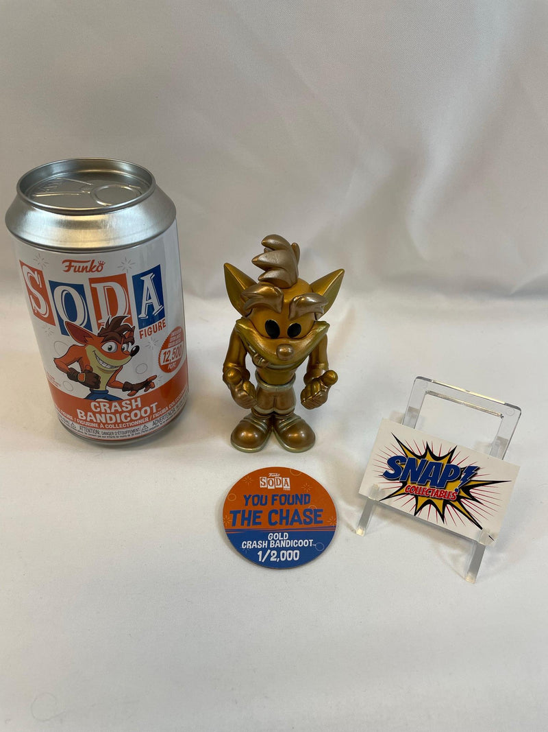 Gold Crash Bandicoot (Chase 1/2000) - Funko Soda - 2020 Funko