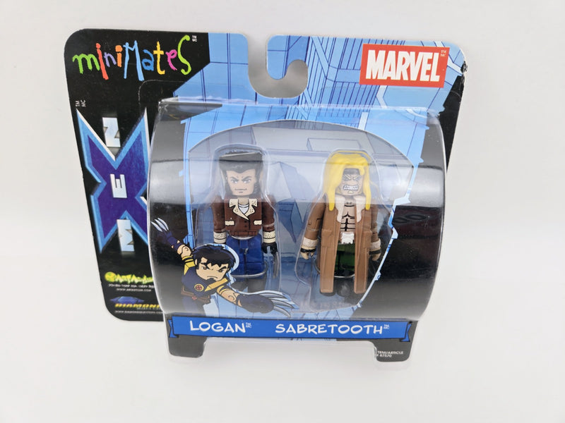 Marvel Minimates Logan Sabertooth Action Figure 2 Pack