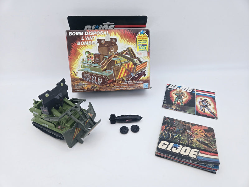 1986 G.I. JOE BOMB DISPOSAL 100% COMPLETE w CANADA BOX BODY TRANSFER OFFER RARE
