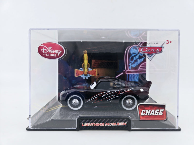 Disney Store Pixar Cars Acrylic 1:43 Exclusive Black Lightning McQueen
