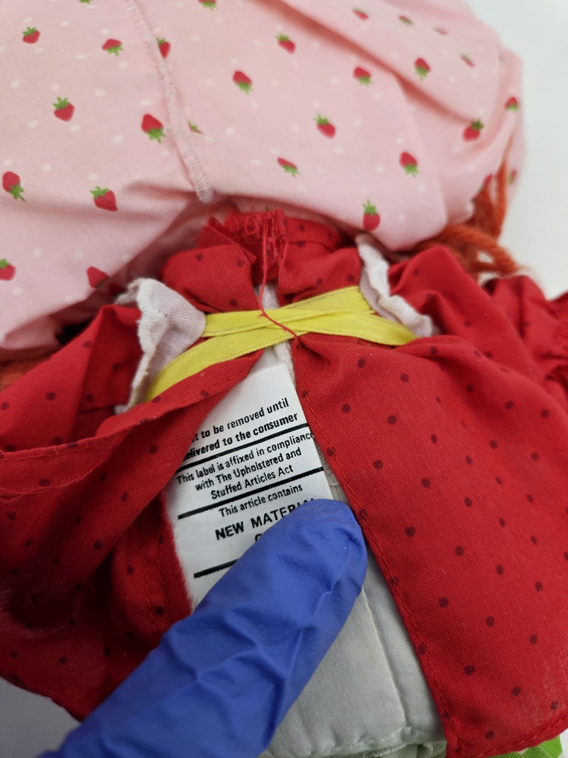 Vintage Strawberry Shortcake Plush Rag Doll Kenner American Greeting 1980 16"