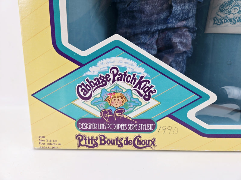 Cabbage Patch Kids 1989 1990 Designer Line Boy Blonde Mullet Hair Blue Eyes Mint