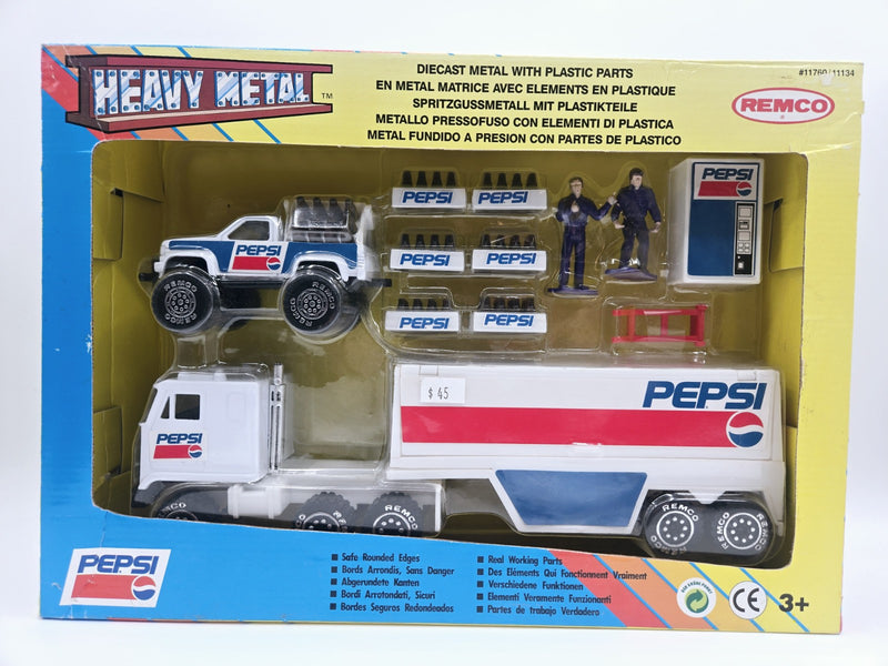 REMCO PEPSI HEAVY METAL DELIVERY TRUCK TOY PLAYSET  11134 TUFF STUFF 1990